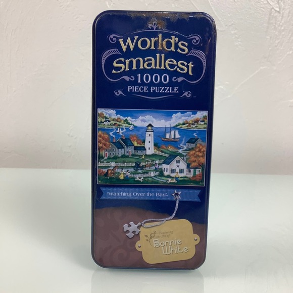 New World’s Smallest 1000 piece puzzle Watching over the bay Sealed - Picture 1 of 7